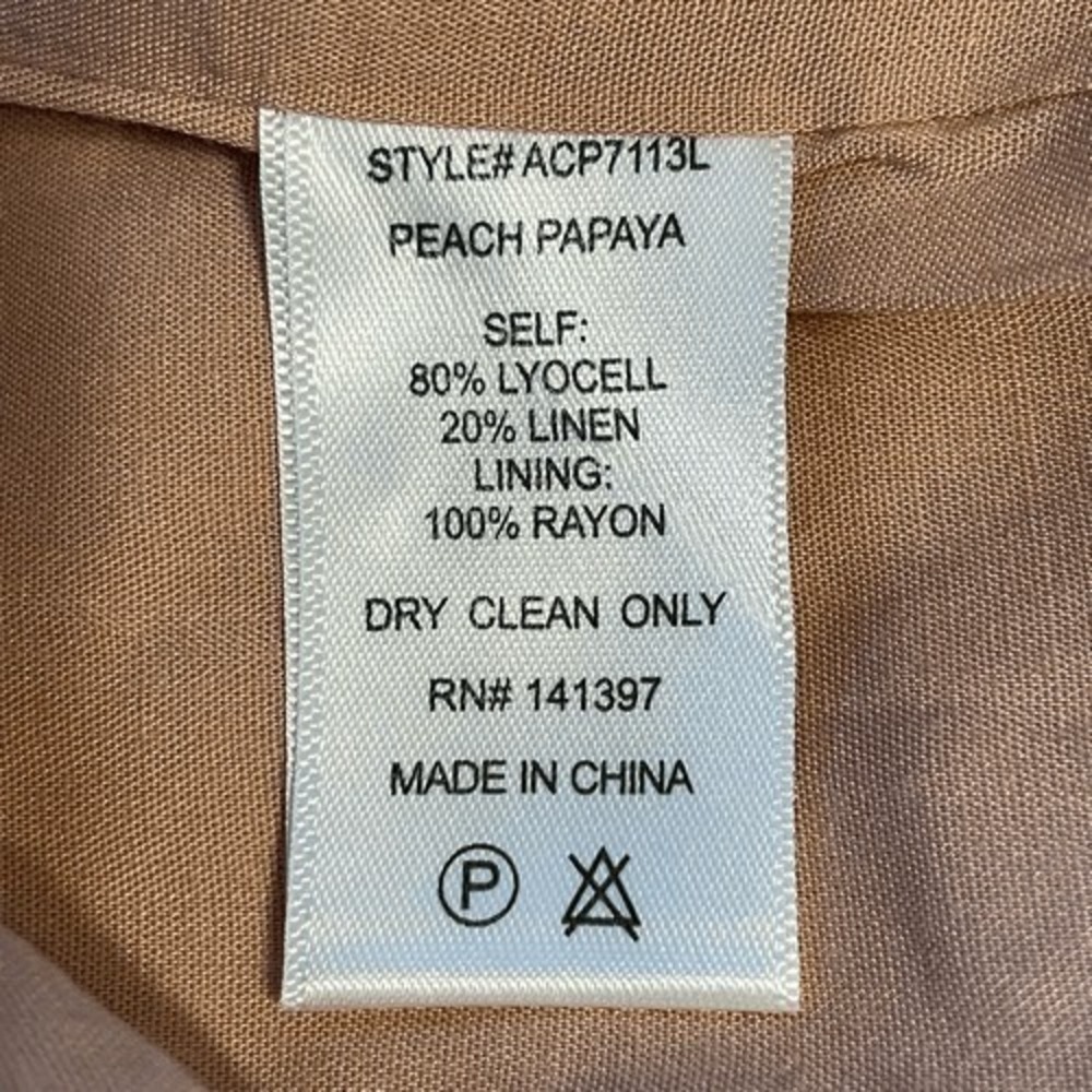 Astr The Label Pacific‎ Pleated Tie Waist Shorts Peach Papaya High Waist M - Picture 7 of 9
